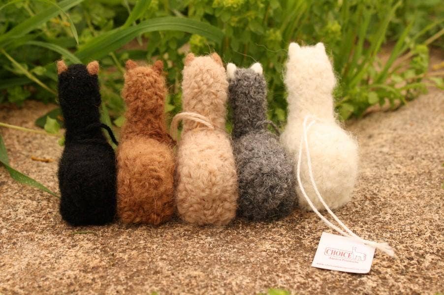 Mini Alpaca Handmade: Black / 5 inch