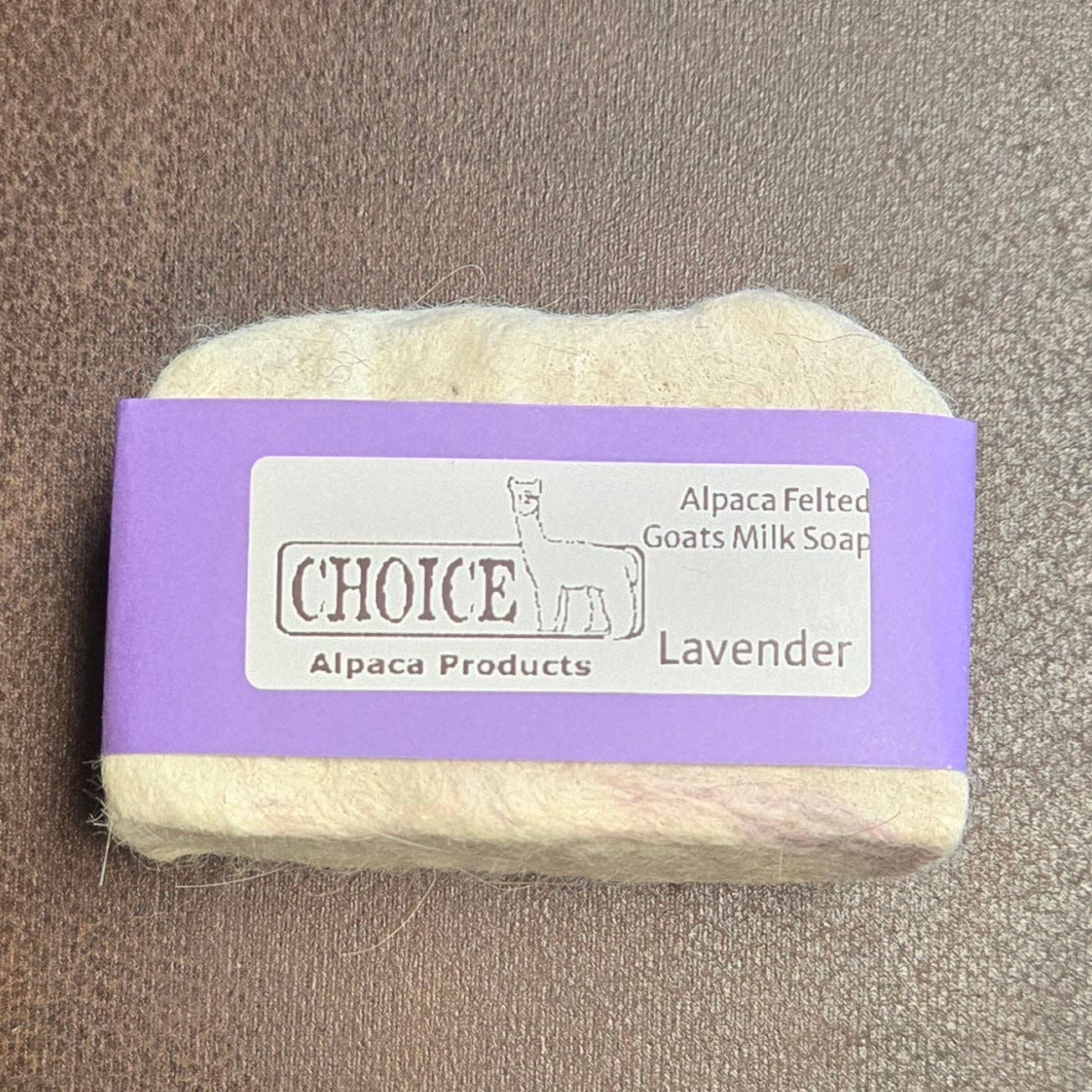 Alpaca Felted Soap: Lavender