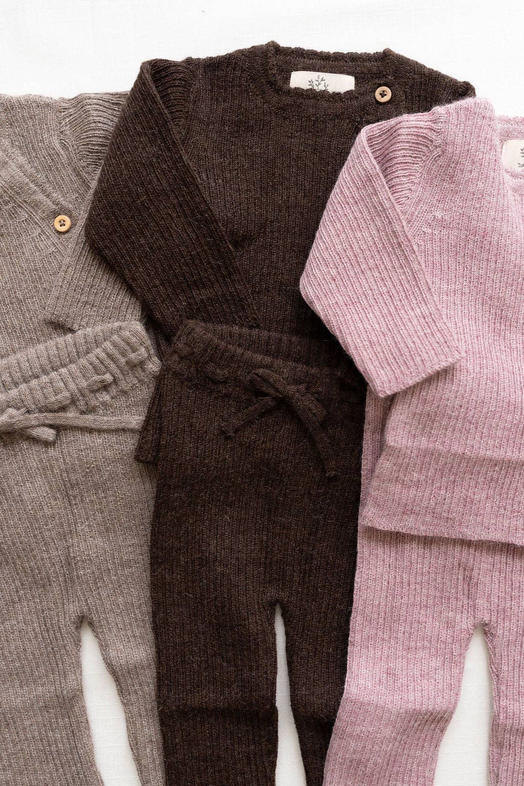 Baby alpaca wrap sweater - chestnut: 12/18