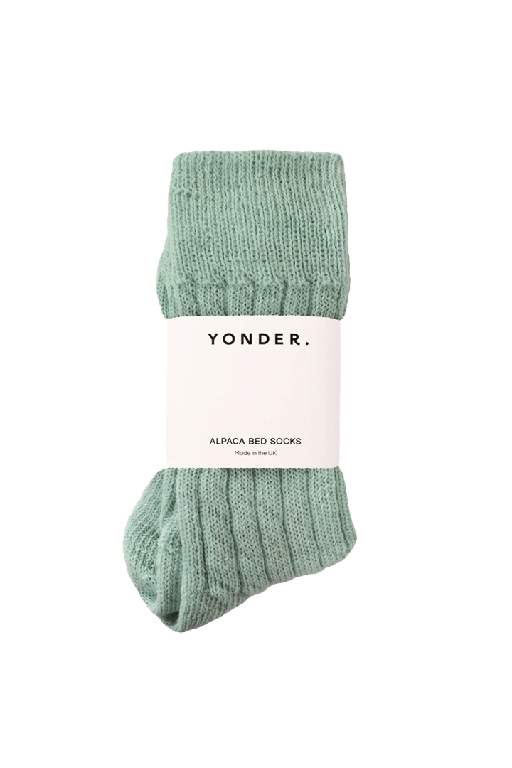 Alpaca Bed Socks | Sage: 2026-11-08