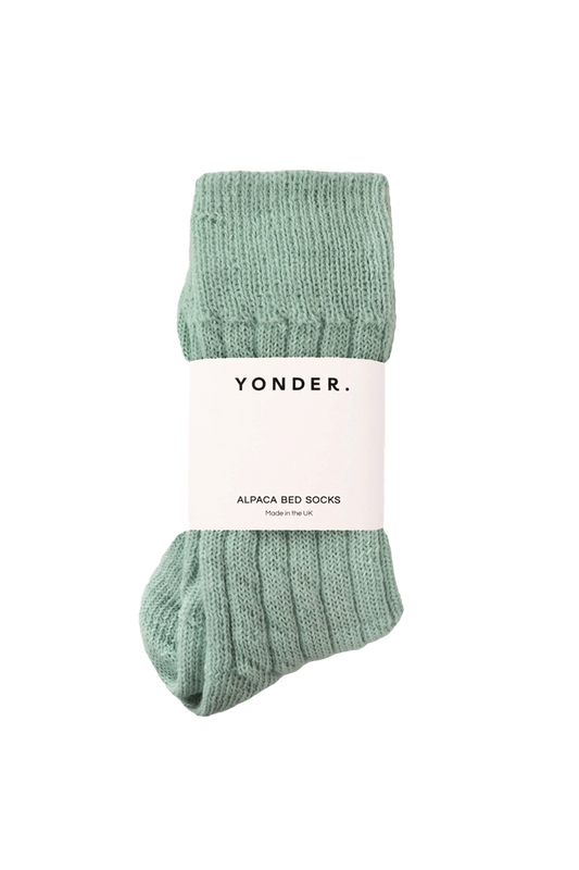 Alpaca Bed Socks | Sage: 2026-11-08