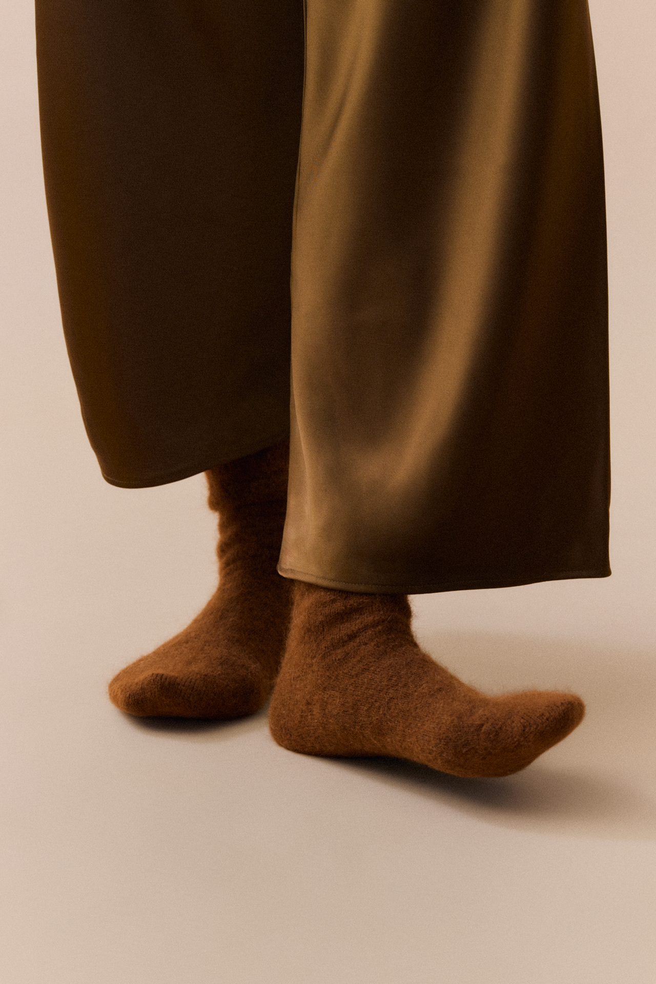 Chestnut Brown Ultra Soft Alpaca Socks: Medium (UK 8-10)