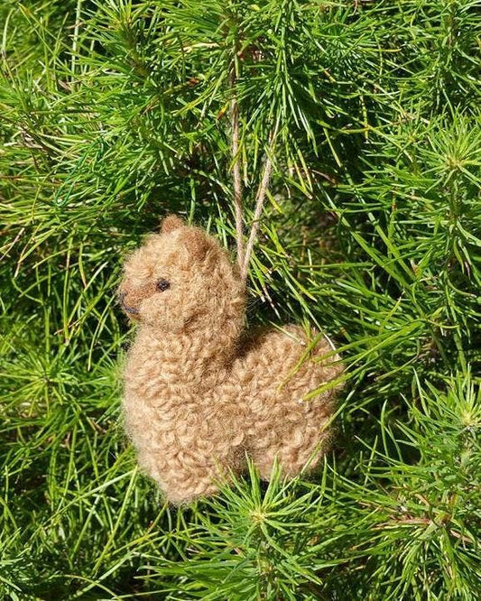 Mini Alpaca Handmade: Brown / 5 inch