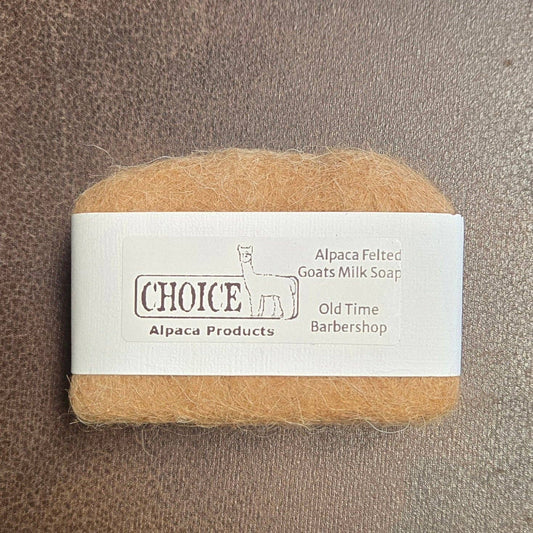 Alpaca Felted Soap: Old Time Barbershop