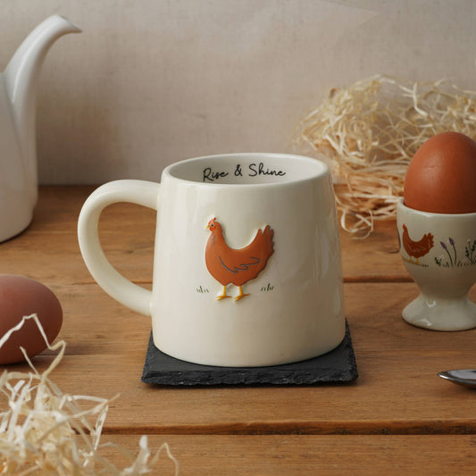 Bramble Farm Chicken Stoneware Mug In Gift Box
