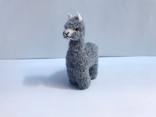 Mini Alpaca Handmade: Grey / 5 inch