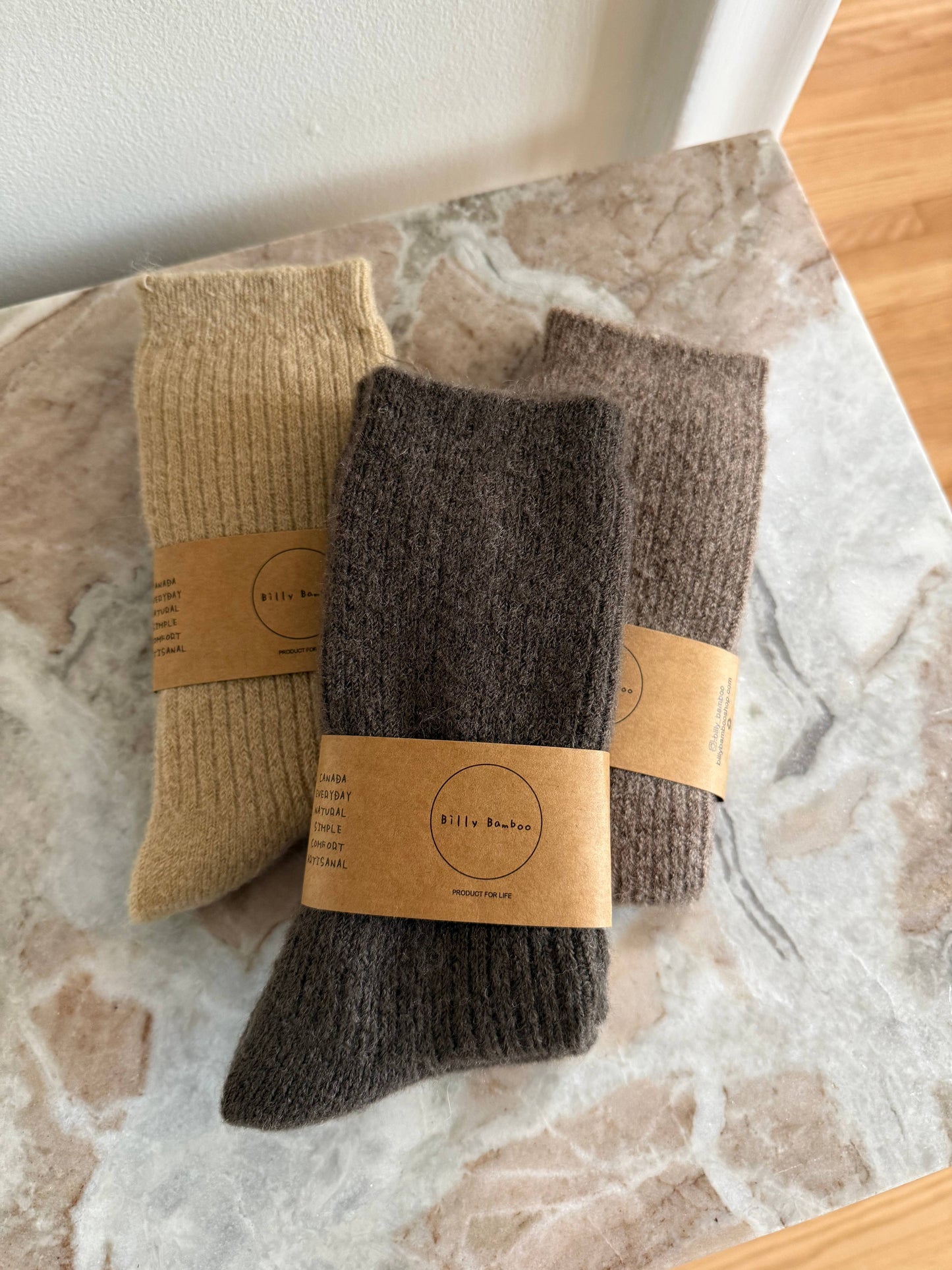 ALPACA CABIN SOCKS: Camel / S/M: Women’s  5 - 9 , Men’s 4 - 8.5