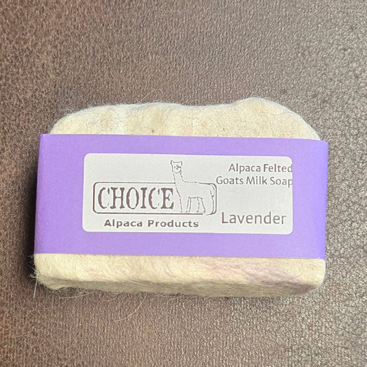 Alpaca Felted Soap: Lavender