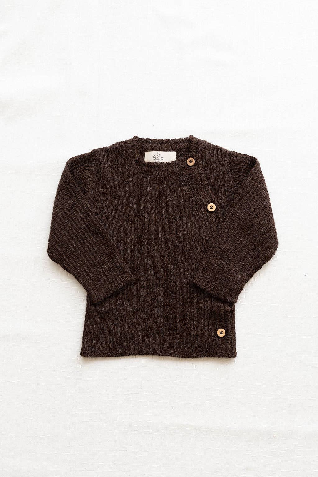Baby alpaca wrap sweater - chestnut: 12/18