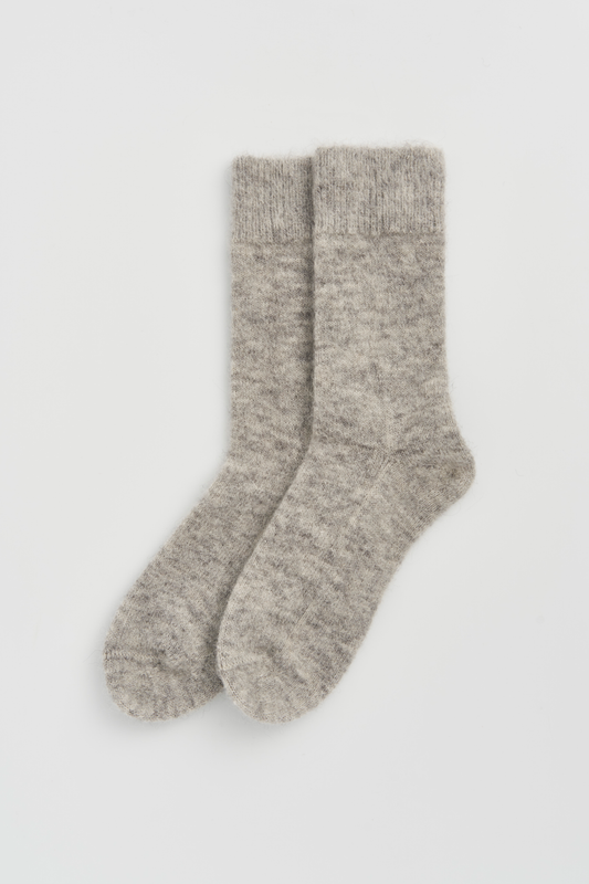 Correct Grey Ultra Soft Alpaca Bed Socks: Medium (UK 8-10)