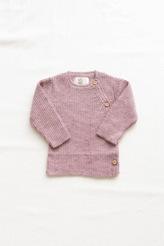 Baby alpaca wrap sweater - rose: 12/18