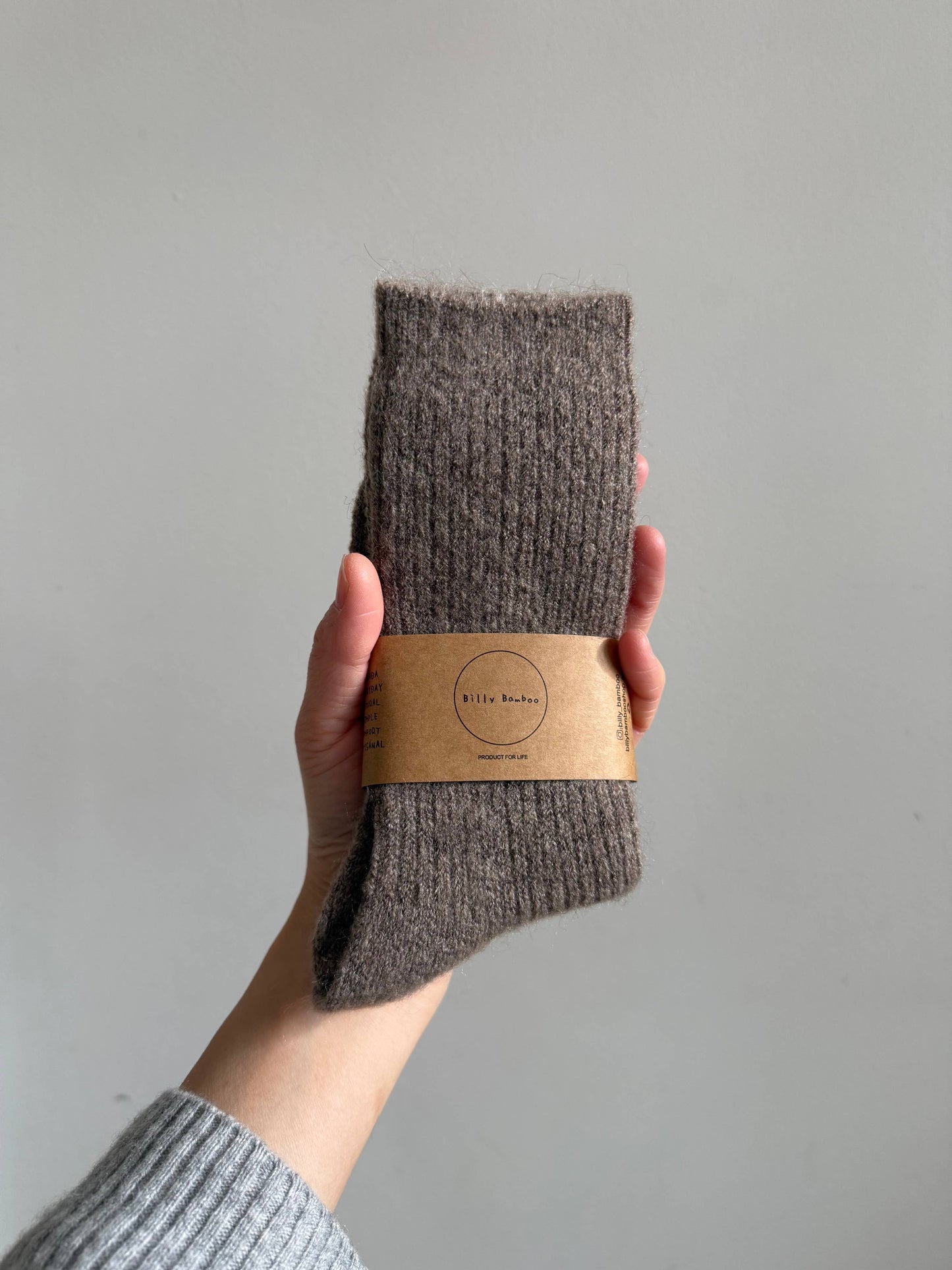 ALPACA CABIN SOCKS: Brownie / S/M: Women’s  5 - 9 , Men’s 4 - 8.5