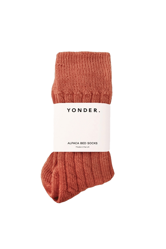 Alpaca Bed Socks | Rust: 8-11