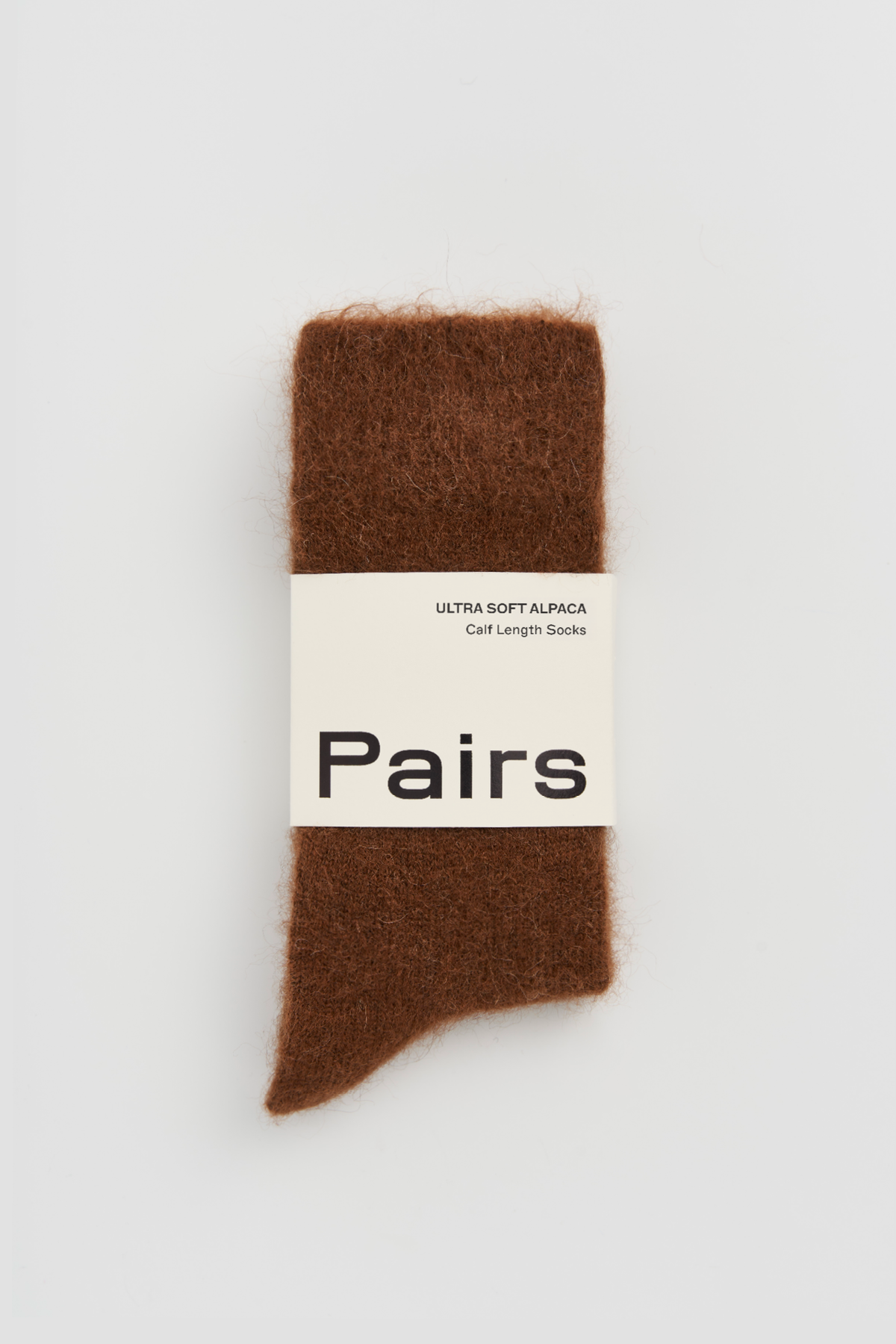 Chestnut Brown Ultra Soft Alpaca Socks: Large (UK 11-13)